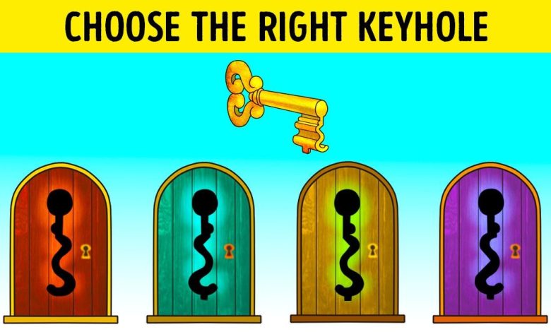 Challenging Riddle for Those With a Keen Eye: Choose the Right Keyhole