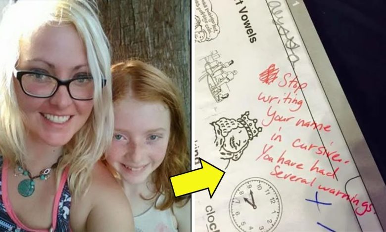 Mom Was Upset After Finding The Teacher's 'warning' Message On Her 7-Year-Old Daughter's Homework