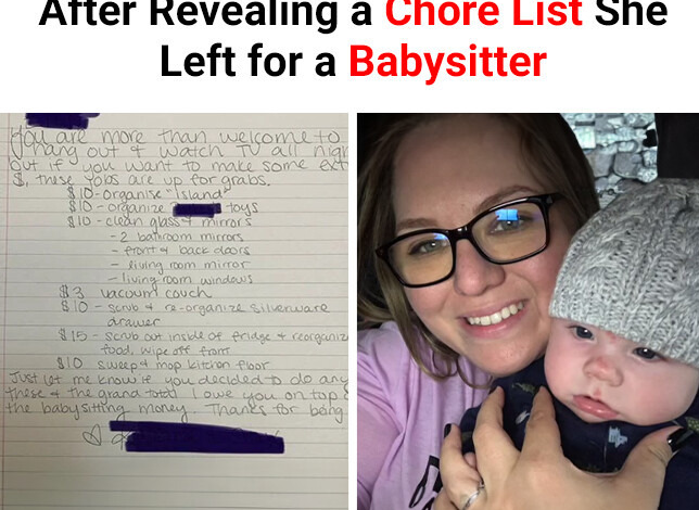 A Mom Stirs Online Debate After Revealing a Chore List She Left for a Babysitter