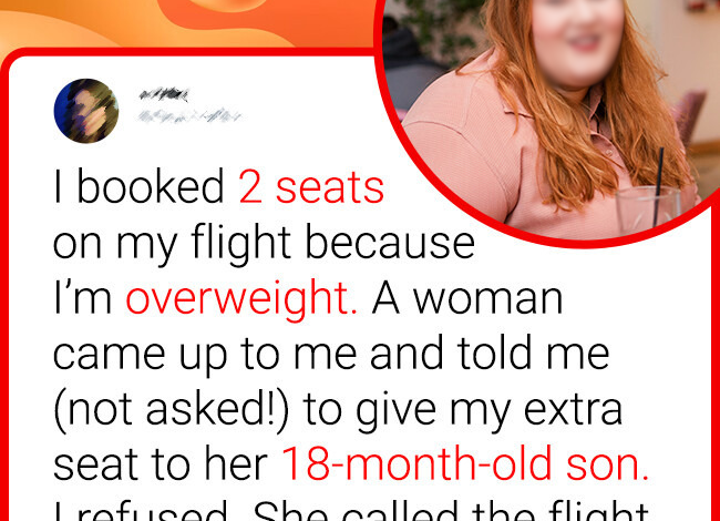 A Woman Tried to Steal My Seat on the Plane for Her Son